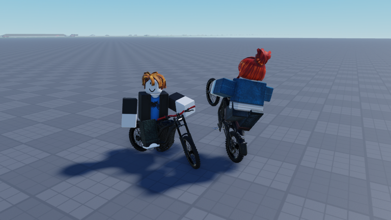 Official Bike Universe gameplay screenshot showing two riders and a wheelie